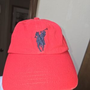 Polo by Ralph Lauren Red Cap with Blue Logo